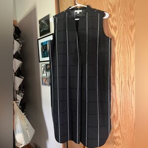 $84 Prologue black and white windowpane sleeveless shirt dress. Sz Med or Large